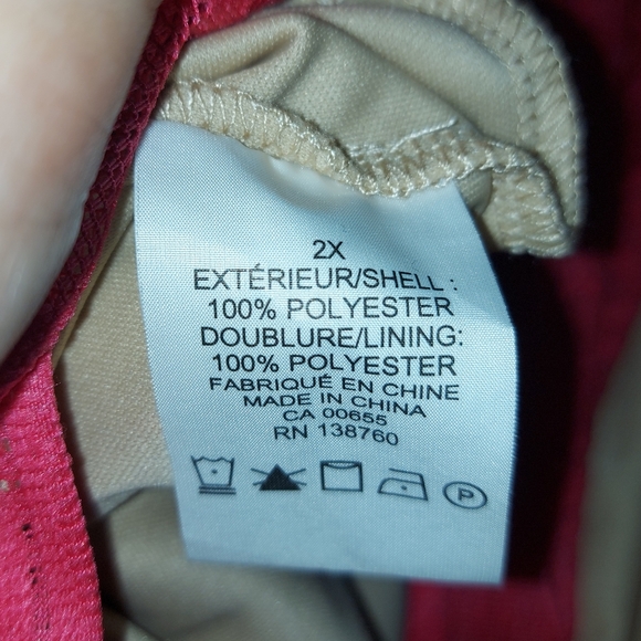 Penningtons Sheer Lace Mesh Pink Sleeveless Dress - Picture 10 of 10